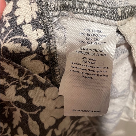 Faherty Isha gray and white floral linen dress - Picture 8 of 10